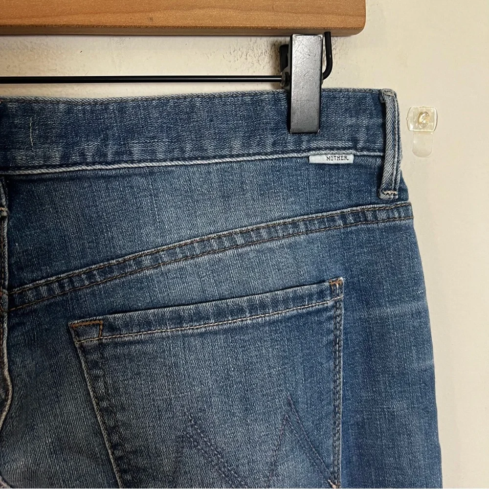 MOTHER- The Brother Getting Rowdy Blue Jeans Denim Stained Button Fly - Picture 5 of 8